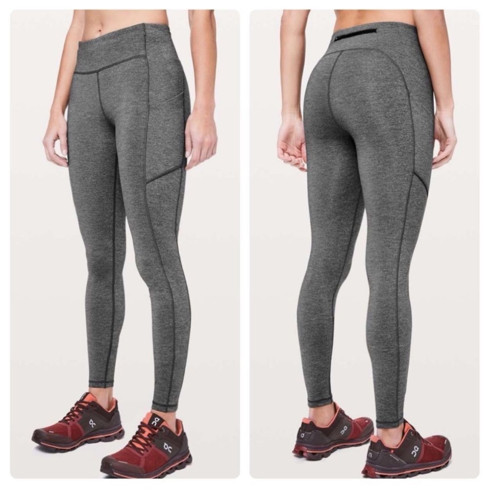 Lululemon • speed up tight 28" heathered black sz 4